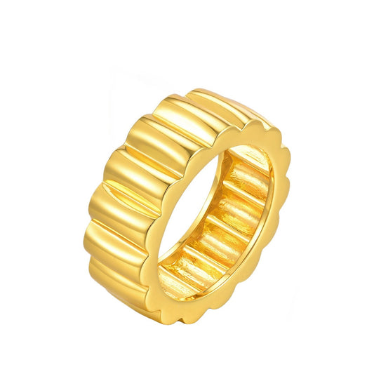 Copper Ring Wavy Edge Batch Pattern Tire Gold