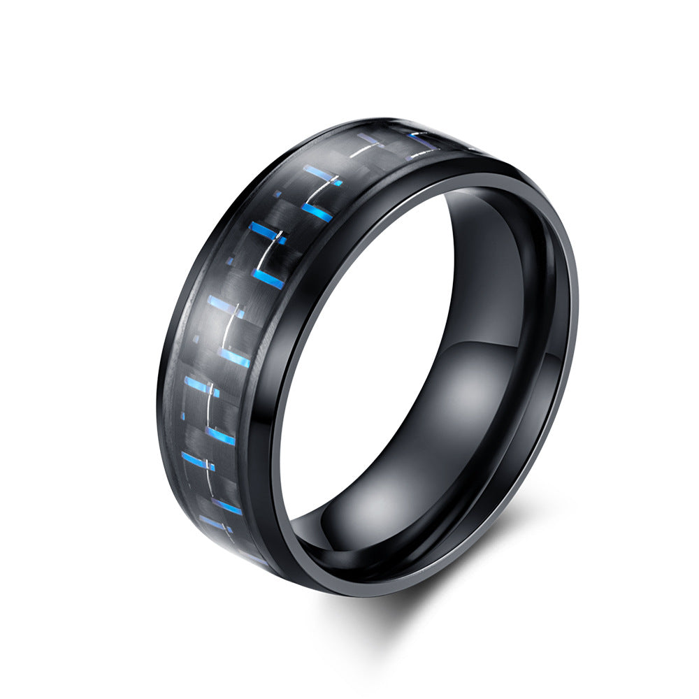 Stainless Steel Carbon Fiber Ring – Man