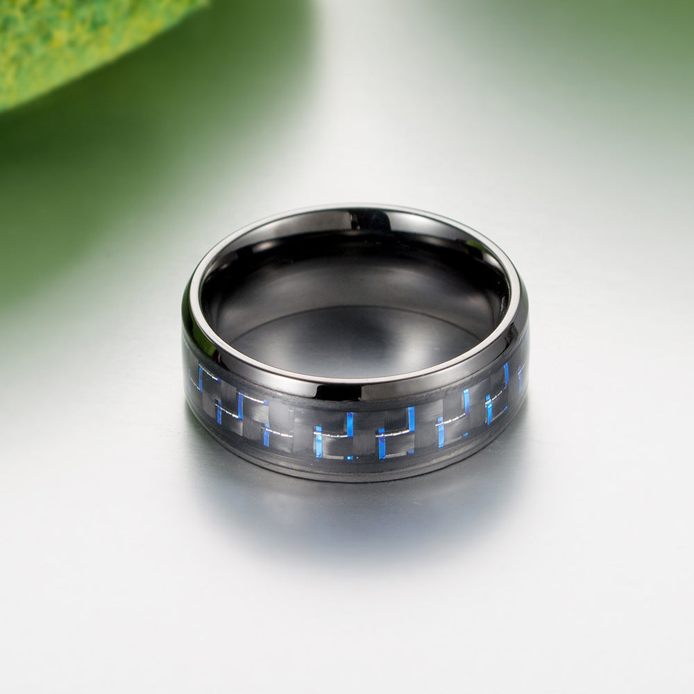 Stainless Steel Carbon Fiber Ring – Man