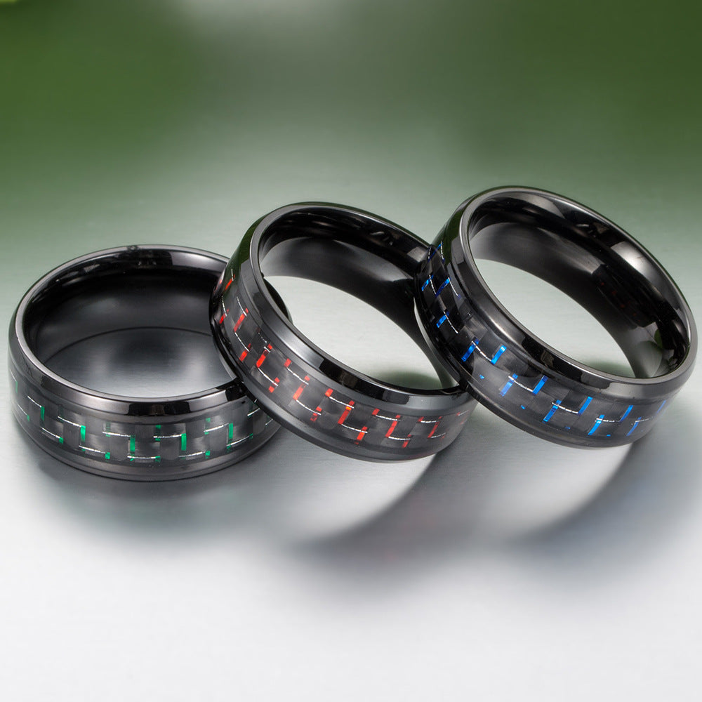 Stainless Steel Carbon Fiber Ring – Man