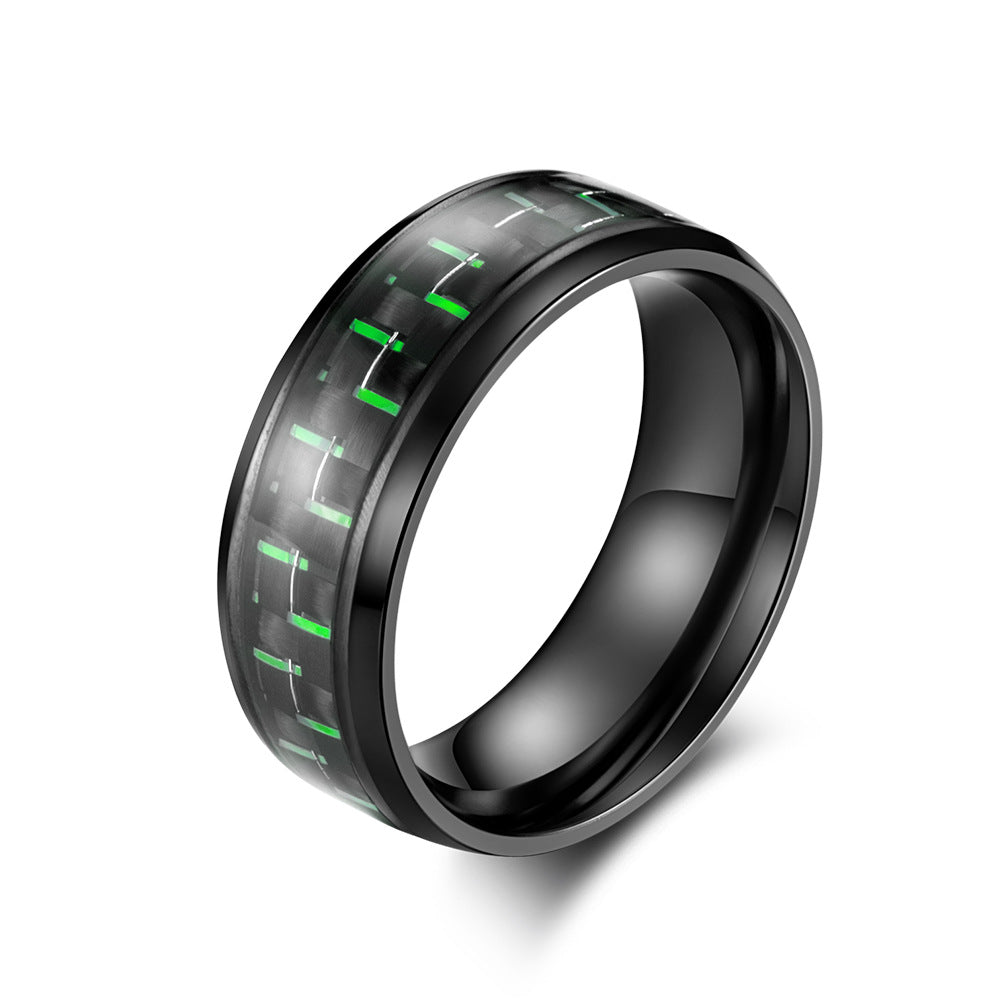 Stainless Steel Carbon Fiber Ring – Man