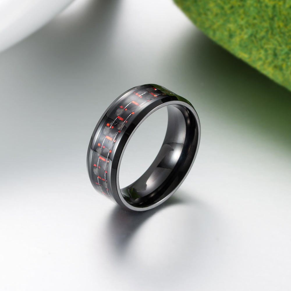 Stainless Steel Carbon Fiber Ring – Man