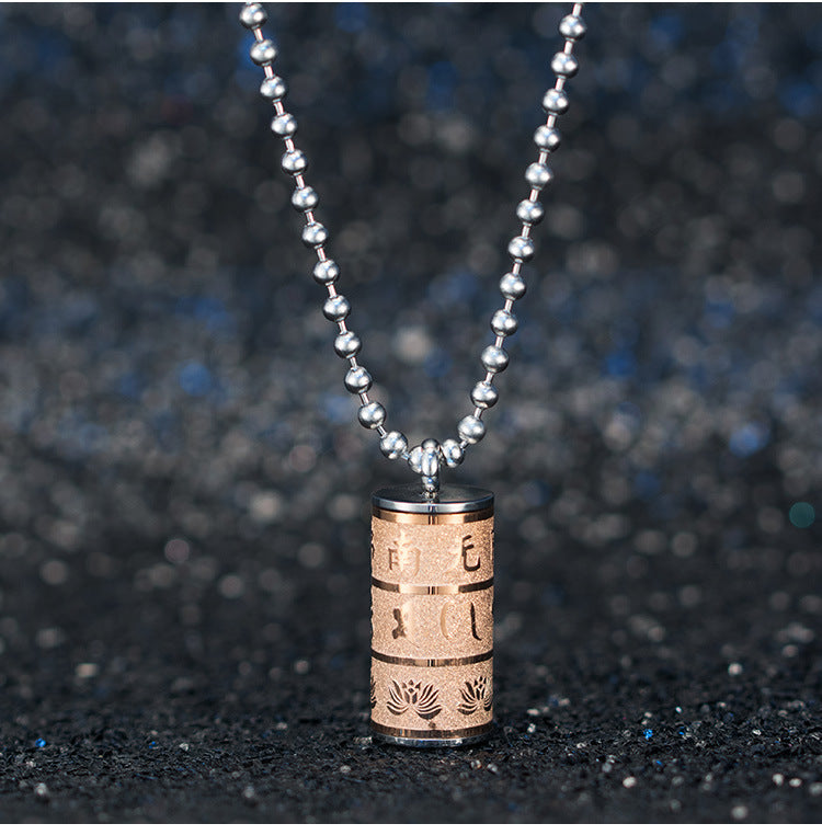 Tibetan Ethnic Style Shurangyan Zhou Pendant Necklace for Men