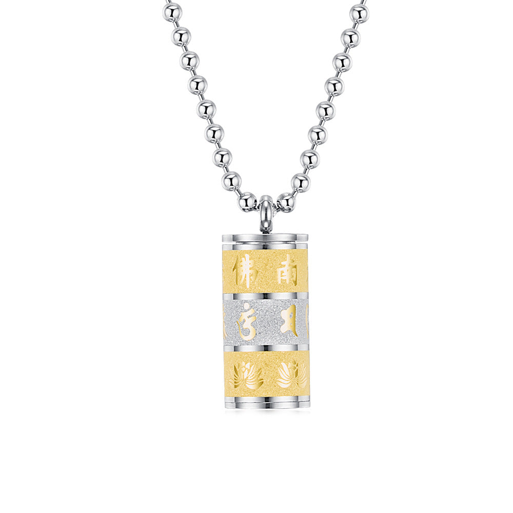 Stainless Steel Pendant Necklace — Four Finishes