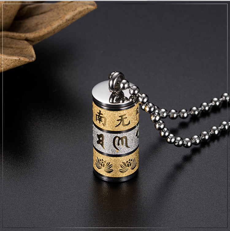 Tibetan Ethnic Style Shurangyan Zhou Pendant Necklace for Men