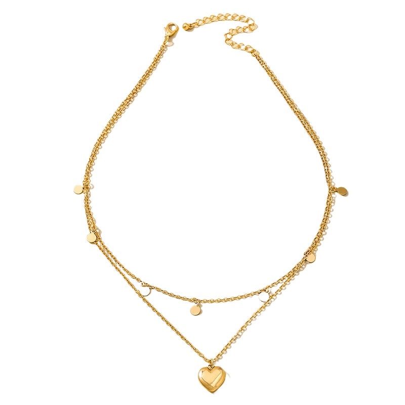 Planderful Vienna Verve Necklace – Elegant Fringed Love Pendant