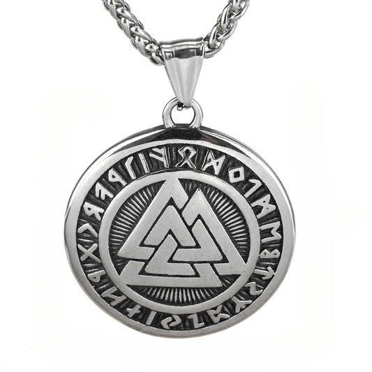 Cross-Border Nordic Viking Rune Pendant Men's Necklace Jewelry