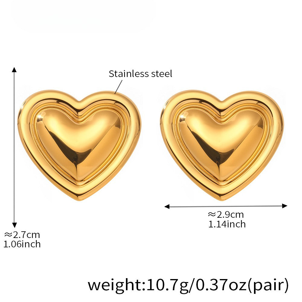 Planderful Stainless Steel Love Earrings For Women