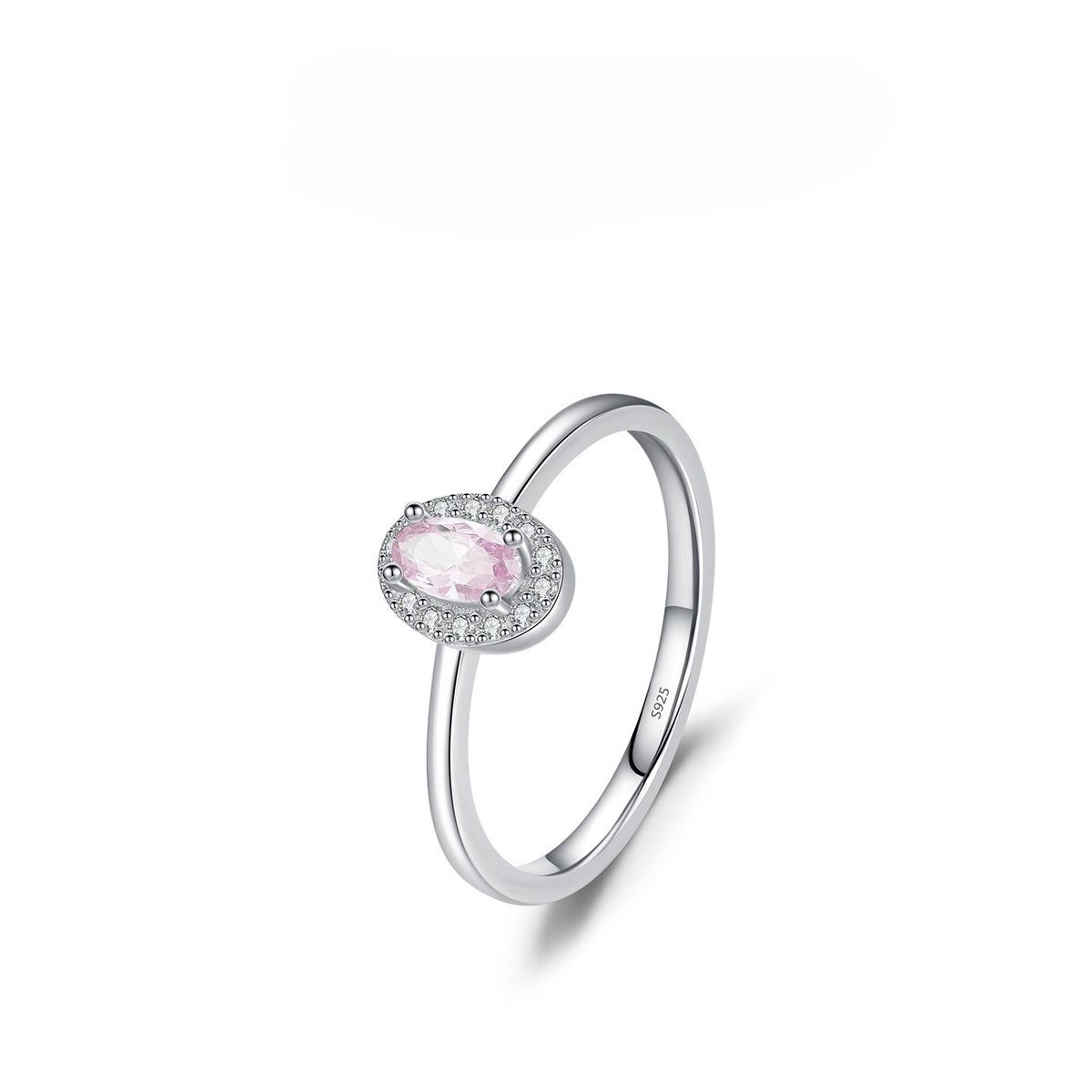 925 Sterling Silver Multicolor Oval Stone Ring