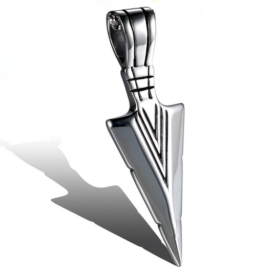 Stylish Titanium Steel Triangular Pendant for Personalized Men's and Women's Jewelry