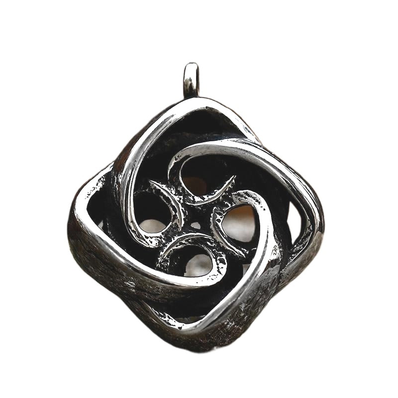 Minimalist Titanium Steel Love Pendant with Celtic Knot Design for Men