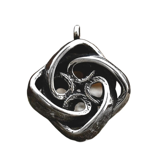 Minimalist Titanium Steel Love Pendant with Celtic Knot Design for Men