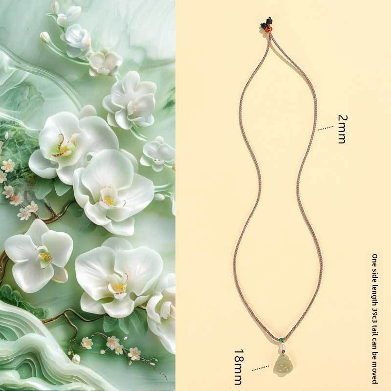 Hetian Jade Pixiu Ruyi Lock Pendant Necklace