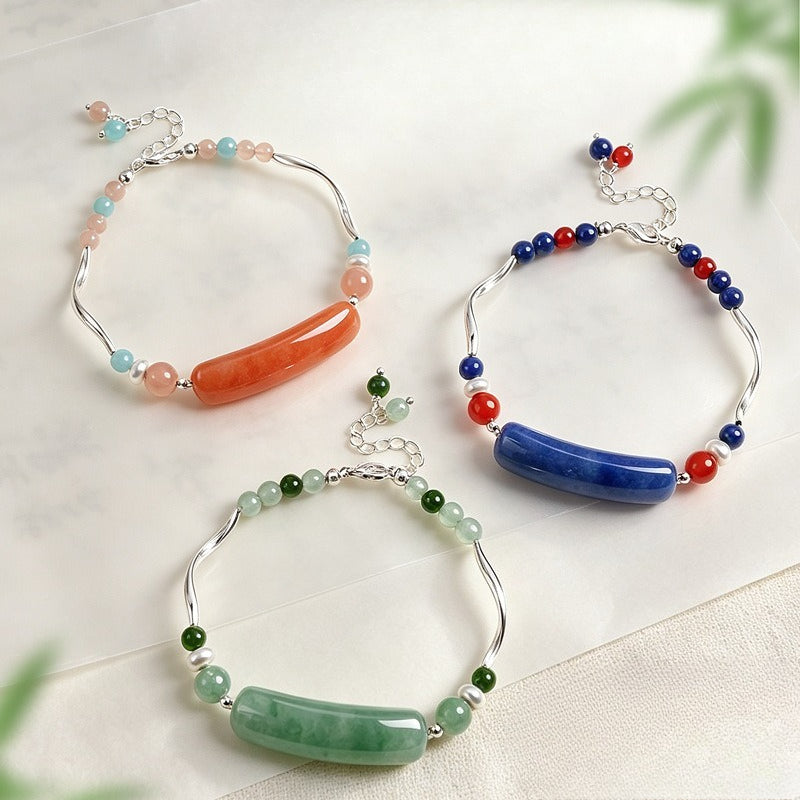 Aventurine & Grape Quartz Bracelet