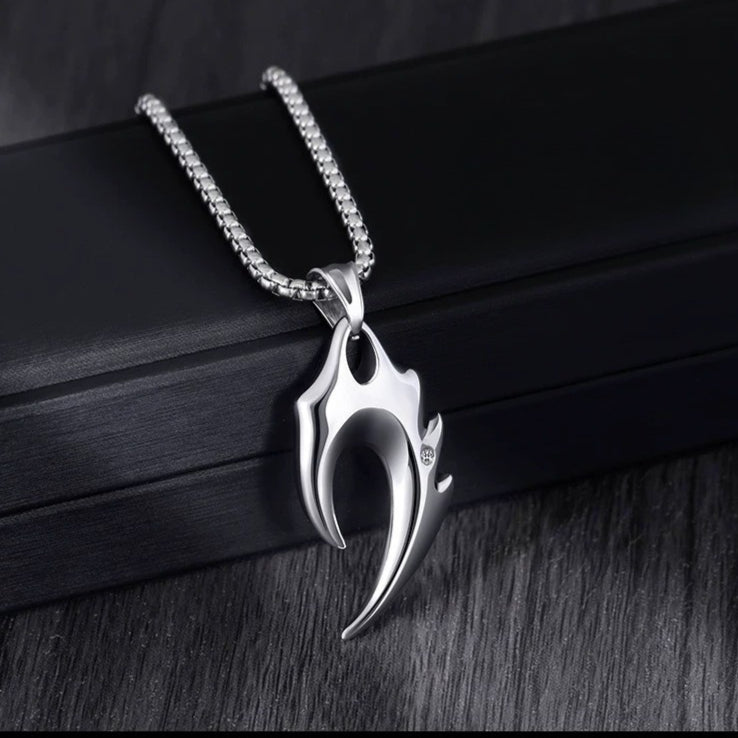 Planderful Titanium Steel Mens Necklace Does Not Fade Durable Minimalist Stainless Steel Pendant Jewelry Gift