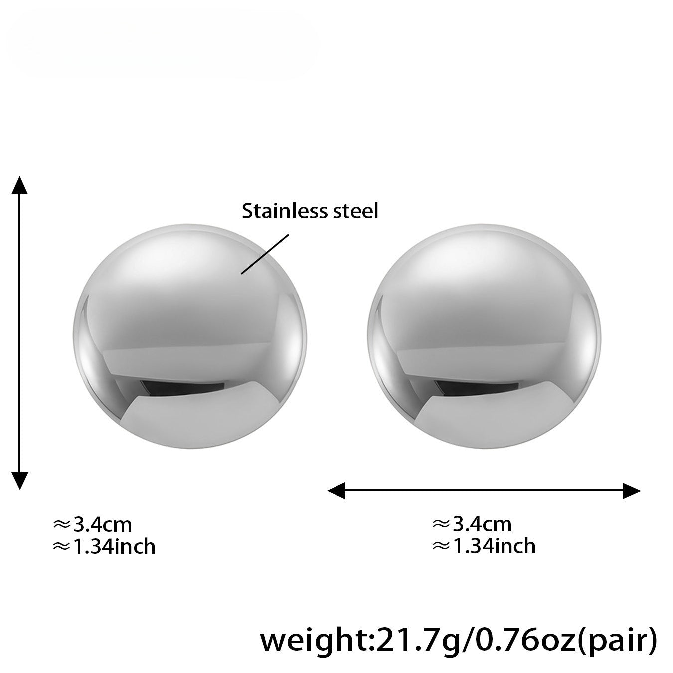 Planderful Stainless Steel Color Matching Earrings For Women