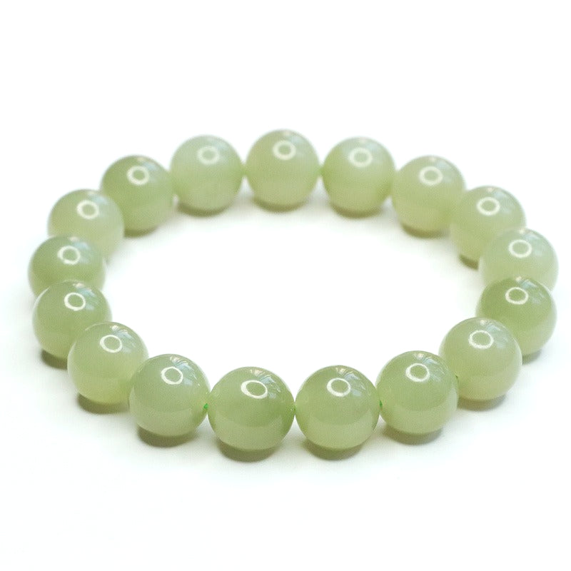 11 mm Lake Green Hetian Jade Bracelet