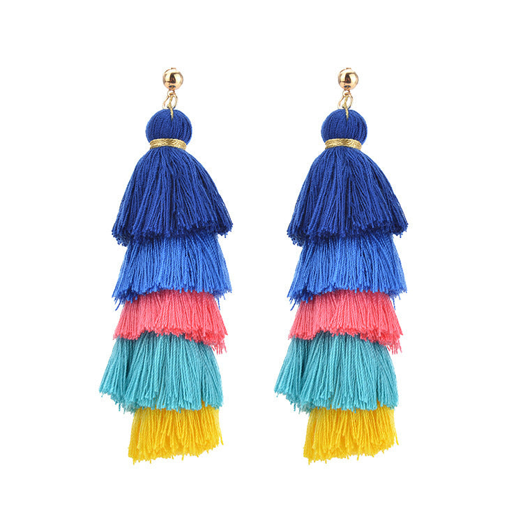Sunset Serenade Boho Tassel Earrings - Vienna Verve Collection