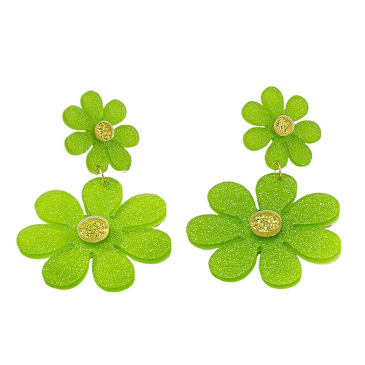Planderful Vienna Verve Earrings – Stylish Acrylic Flower Design