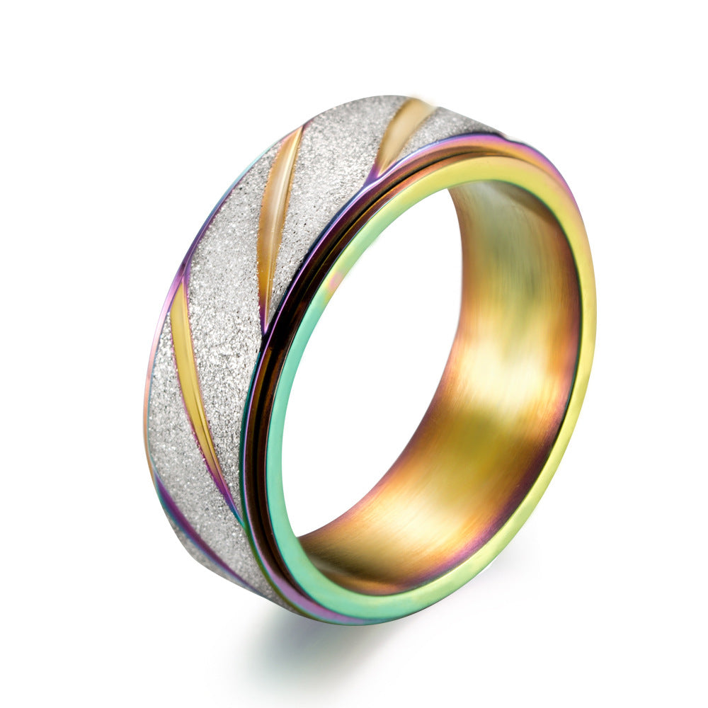 Matte Blade Spinner Stainless Steel Ring for Men