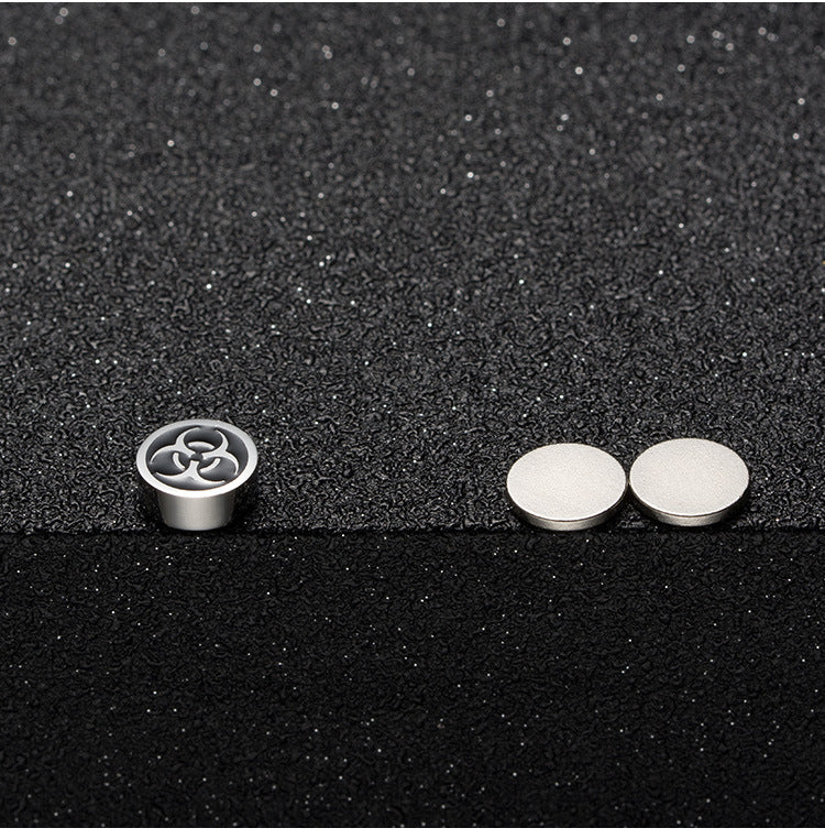 Titanium Steel Double-Sided Magnet Stud Earrings for Men