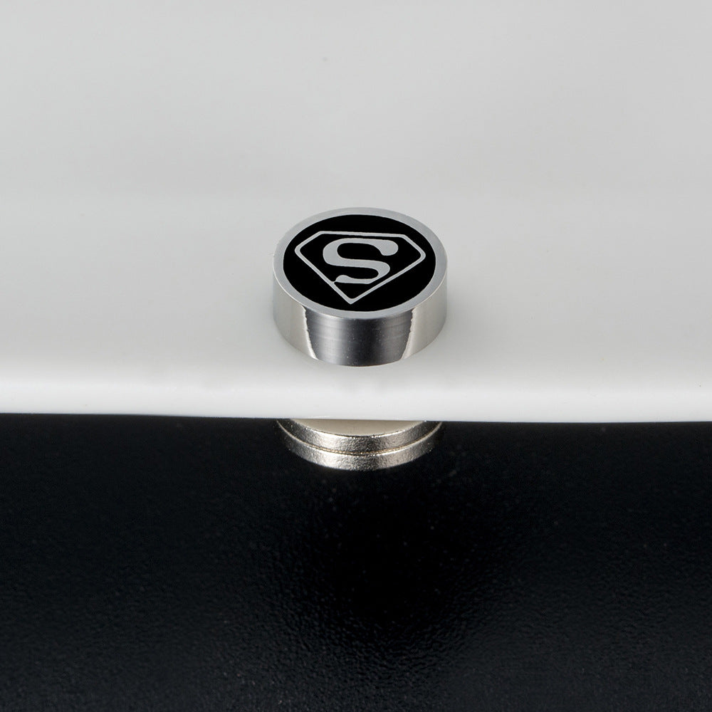 Titanium Steel Double-Sided Magnet Stud Earrings for Men