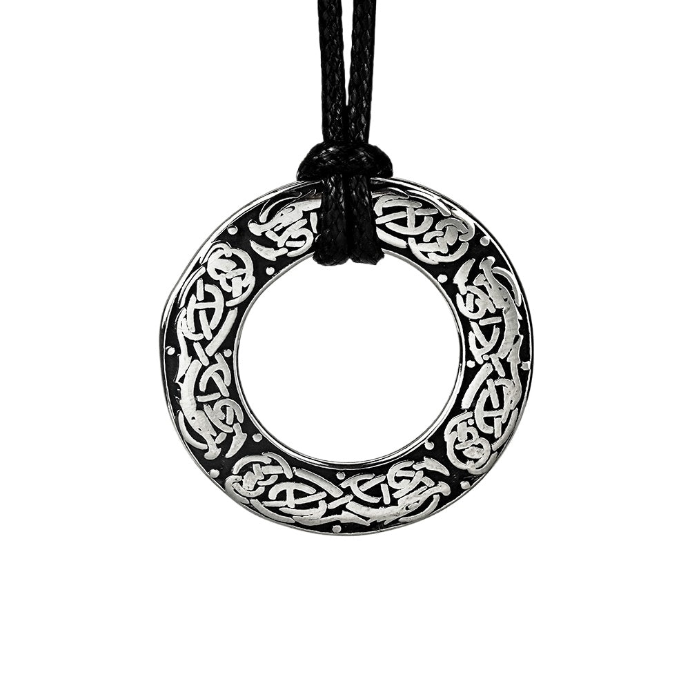 Planderful Norse Legacy Titanium Steel Viking Wolf Pendant Necklace For Men Retro Totem Light Luxury