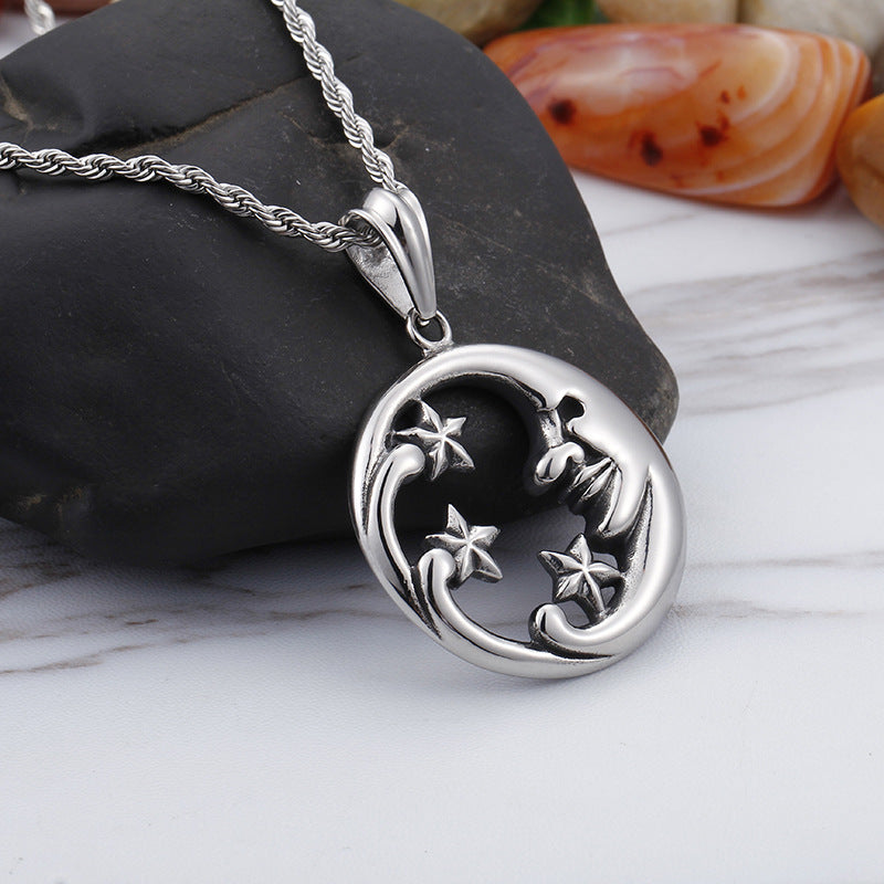 Stylish Starry Night Titanium Steel Pendant for Men