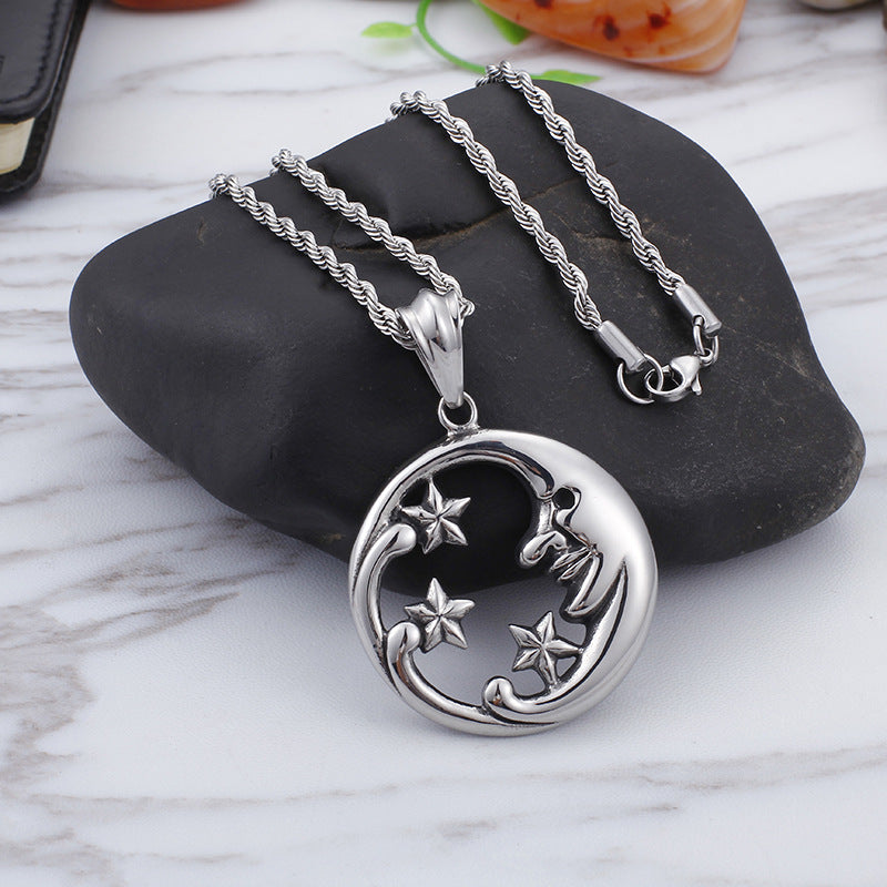 Stylish Starry Night Titanium Steel Pendant for Men
