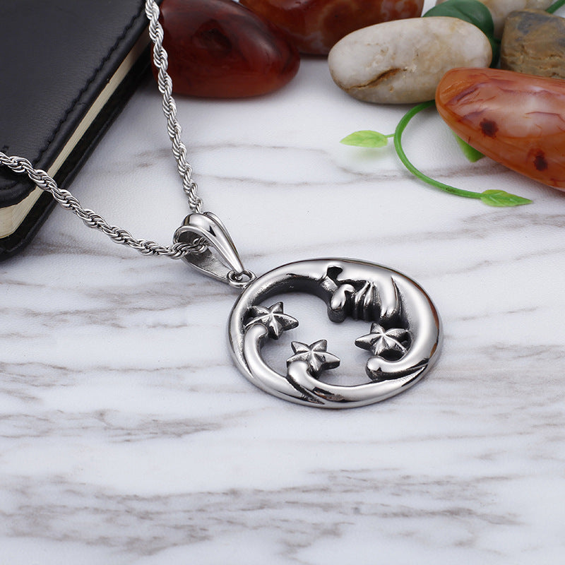 Stylish Starry Night Titanium Steel Pendant for Men