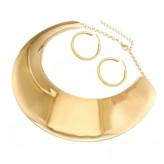 Planderful Savanna Rhythms Necklace and Earrings Set – Bold Geometric Design