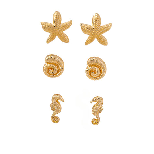 Planderful Vienna Verve Earrings Set – Ocean Series Design for Vacation Wear