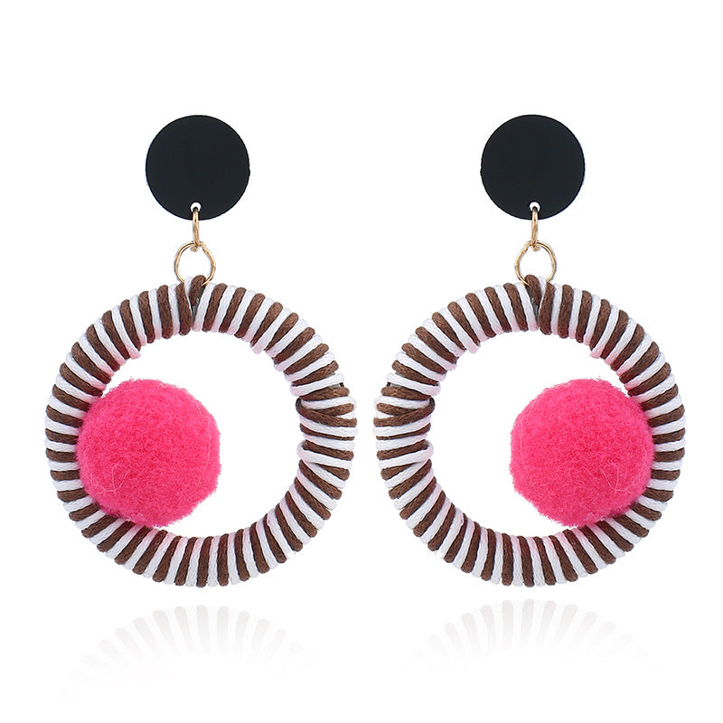 European Inspired Plush Ball Earrings - Vienna Verve Collection