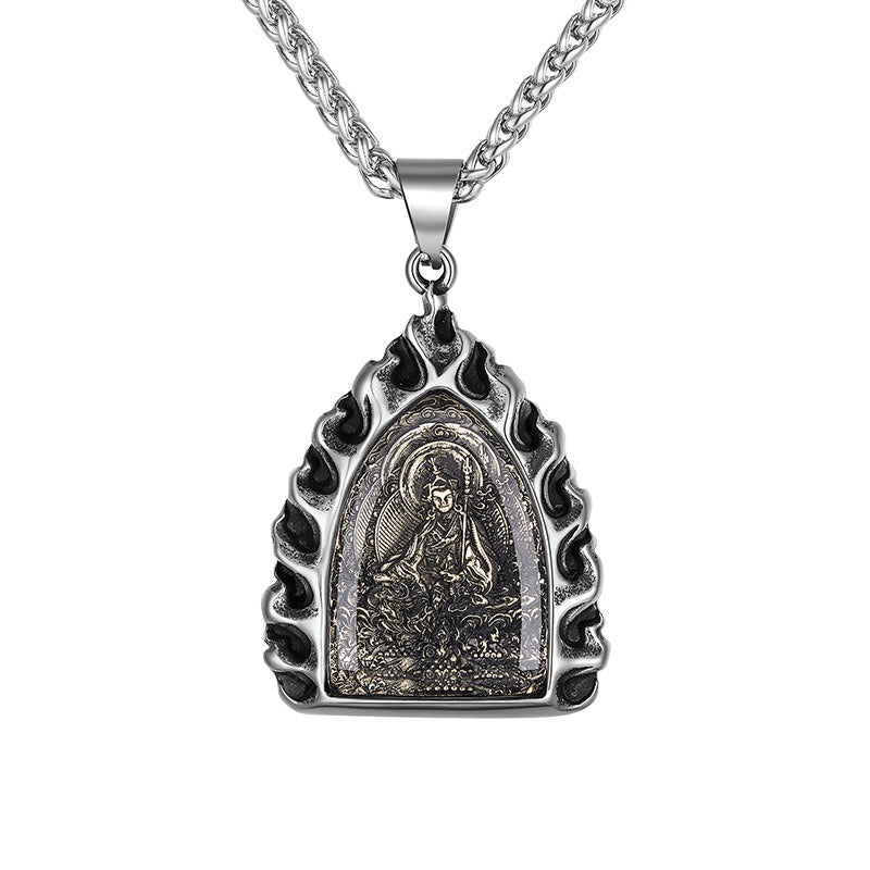 Steel Necklace – Elegant Thai Amulet