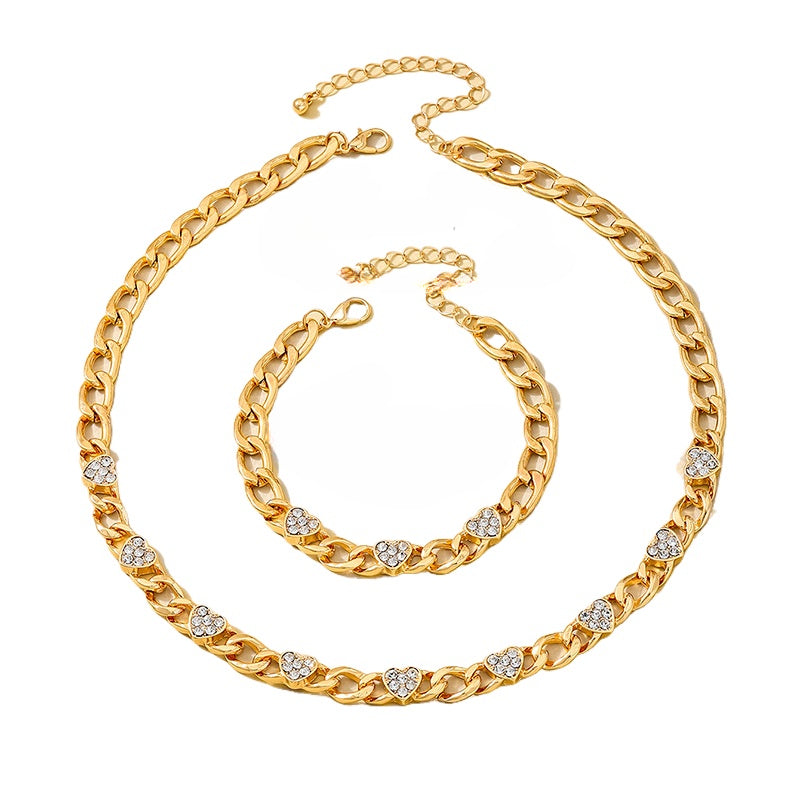 Planderful Vienna Verve Thick Chain Jewelry Set for Women