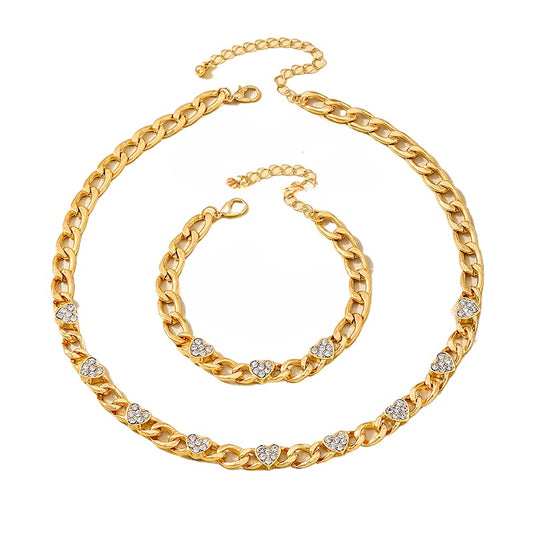 Planderful Vienna Verve Thick Chain Jewelry Set for Women