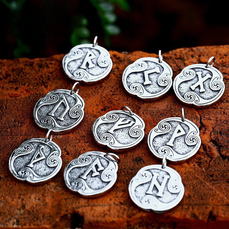 Viking-Inspired Titanium Steel Pendant for Men - Retro European and American Design, Wholesale Stainless Steel Jewelry