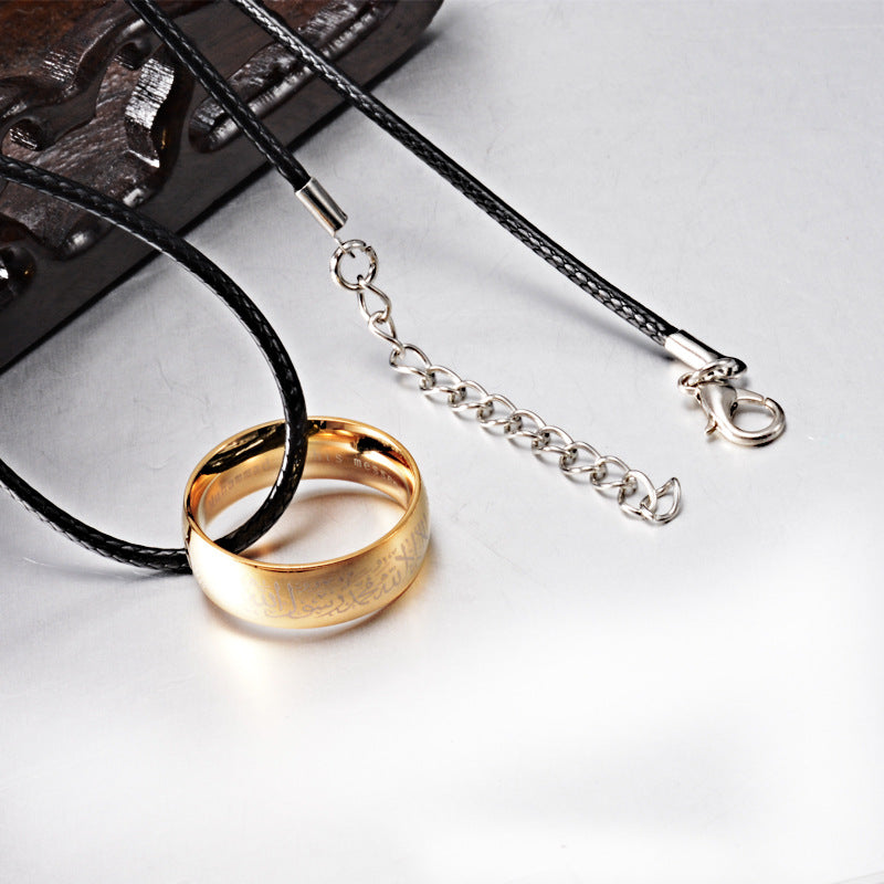 Black Waxed Cord Necklace — 2 mm