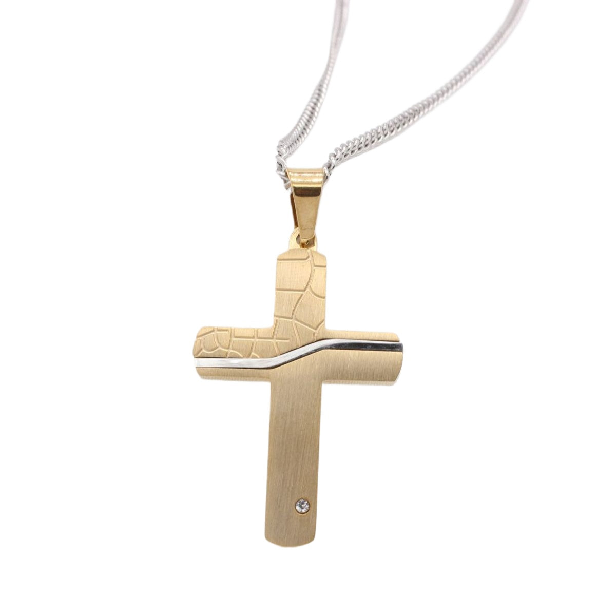Retro European and American Men's Cross Pendant in Titanium Steel - Wholesale Jewelry for Foreign Trade