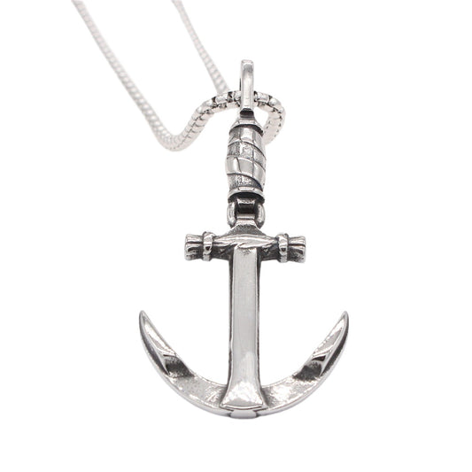 Retro Boat Anchor Pendant Titanium Steel Unisex Jewelry Protective Statement By Planderful Everyday Genie