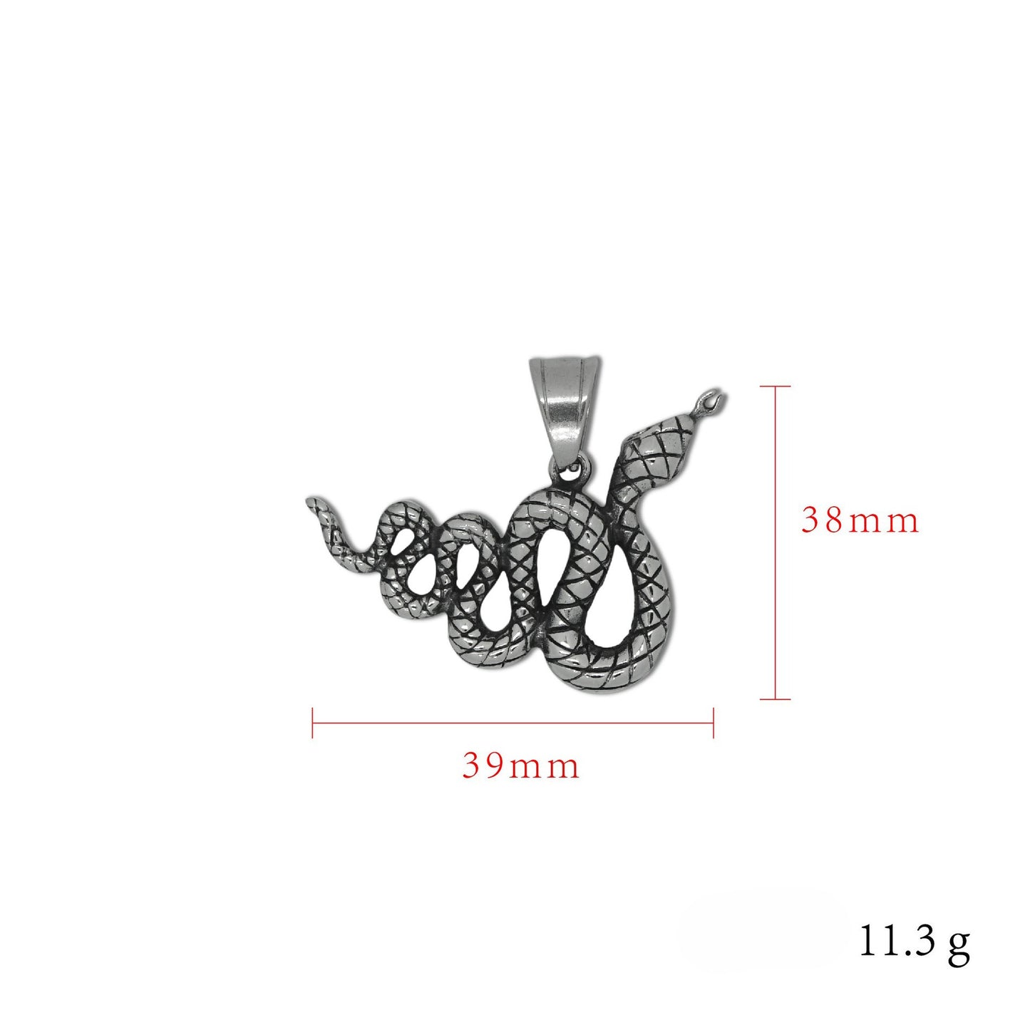 Steel Necklace – Vintage Snake Pendant Necklace