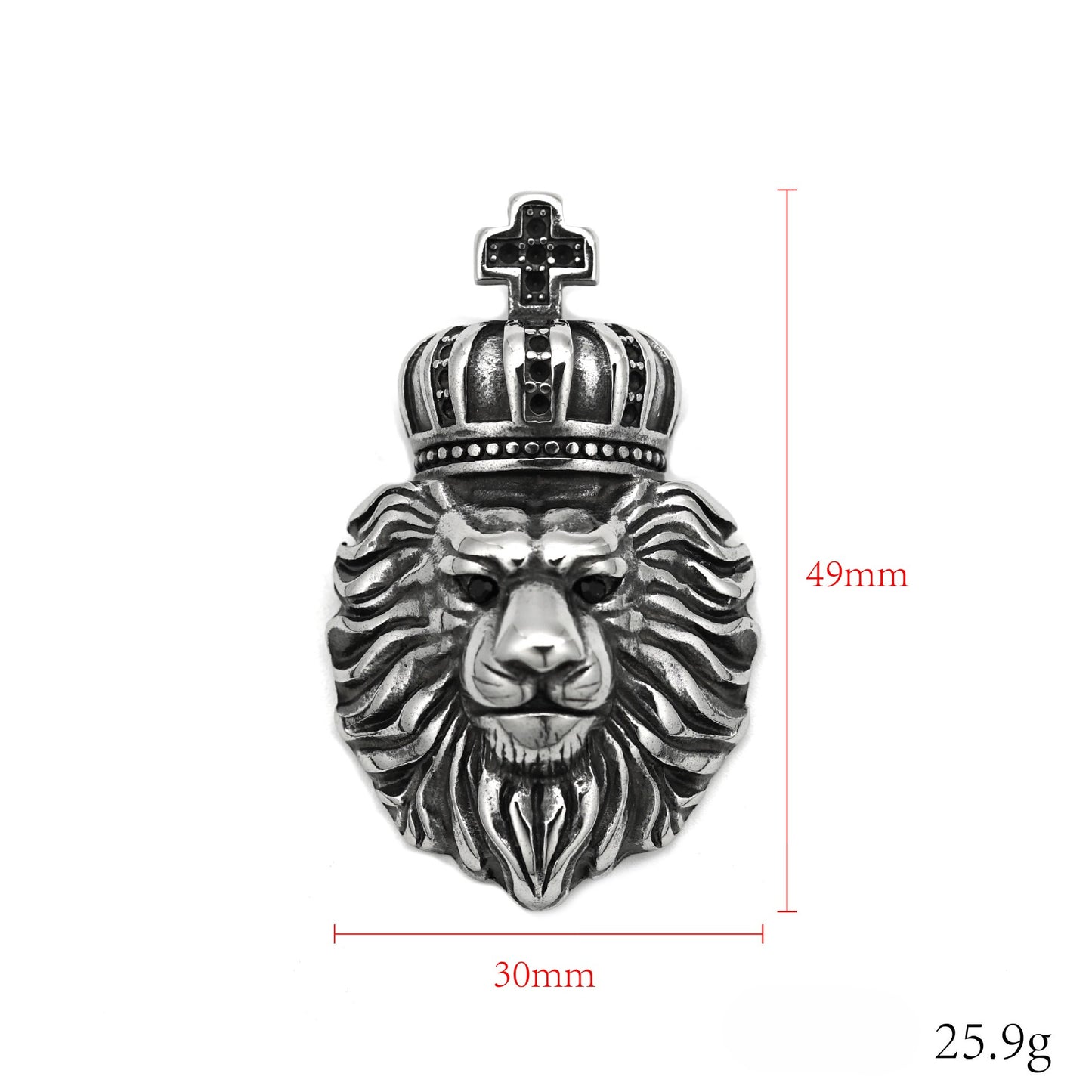 Steel Necklace – Statement Hip Hop Crown Pendant