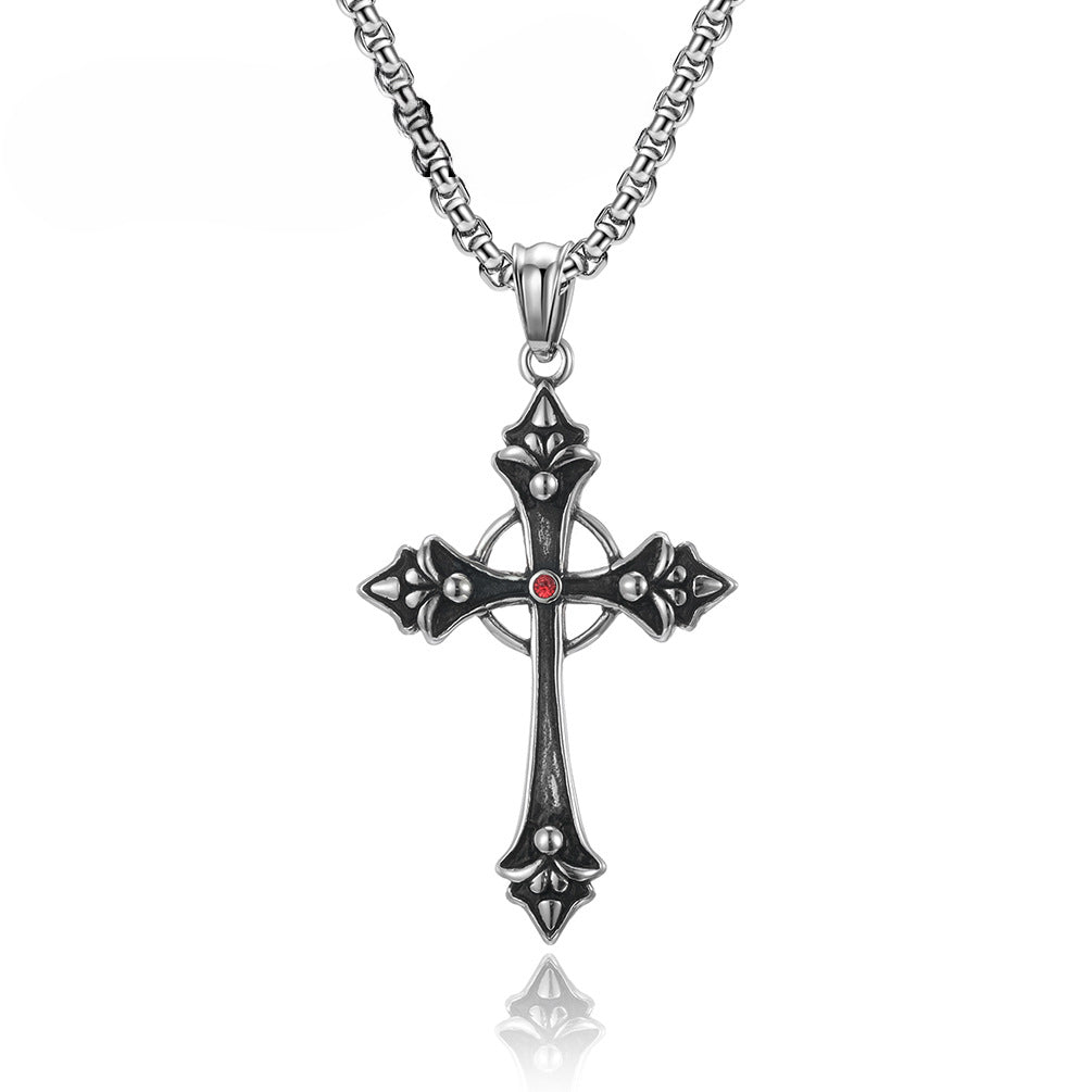 Amazon Retro Stainless Steel Cross Necklace for Hipsters