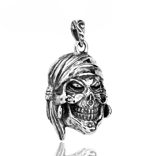 Titanium Steel Men's Skull Pendant - Pirates of the Caribbean Inspired Jewelry