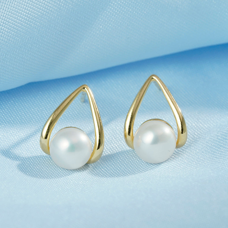 Pearl Earrings S925 Stud Earrings Silver Needle Wholesale