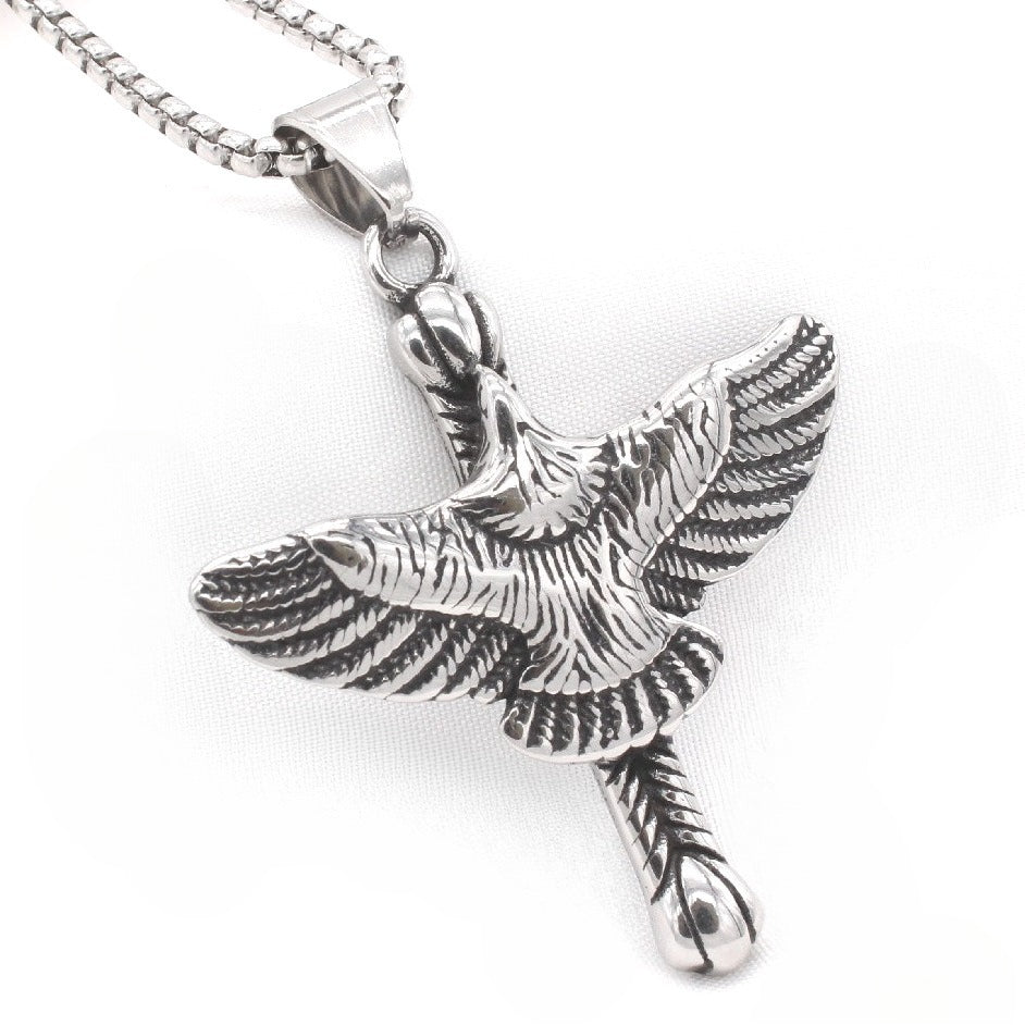 Goro Takahashi Eagle Pendant Necklace Titanium Steel Unisex Protection Statement Planderful Everyday Genie