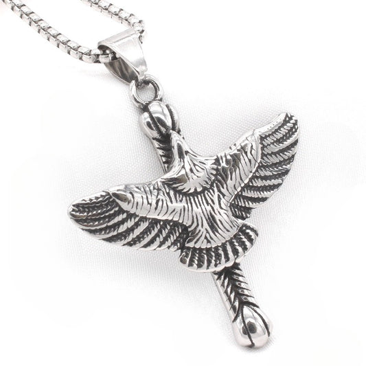 Goro Takahashi Eagle Pendant Necklace Titanium Steel Unisex Protection Statement Planderful Everyday Genie