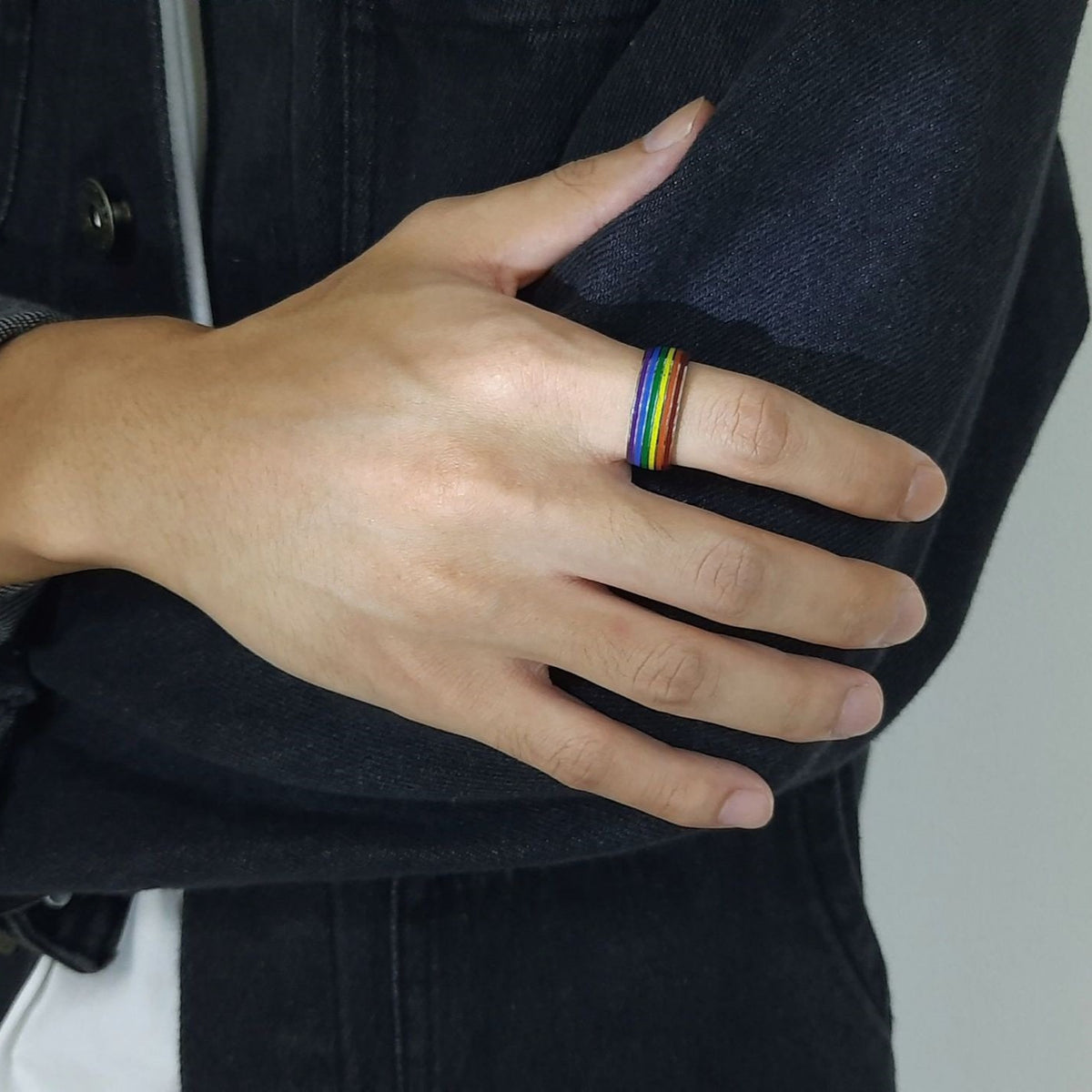 Colored Flag Stainless Steel Ring – – Titanium Steel