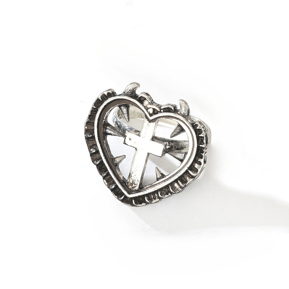 Planderful Vienna Verve Adjustable Metal Love Cross Ring