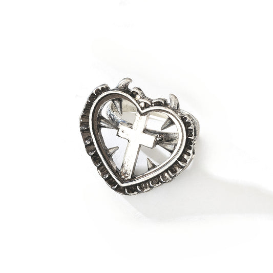 Planderful Vienna Verve Adjustable Metal Love Cross Ring